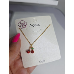 Collar Cereza Acero