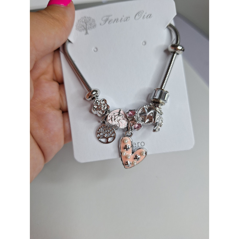 Pulsera Corazones Acero Pulsera Corazones Acero