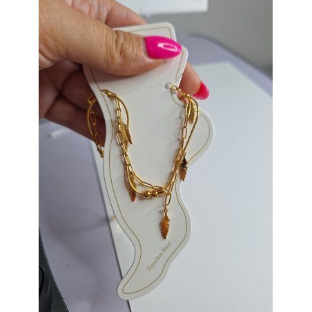 Pulsera para el pie Acero