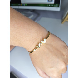 Brazalete Corazones Acero