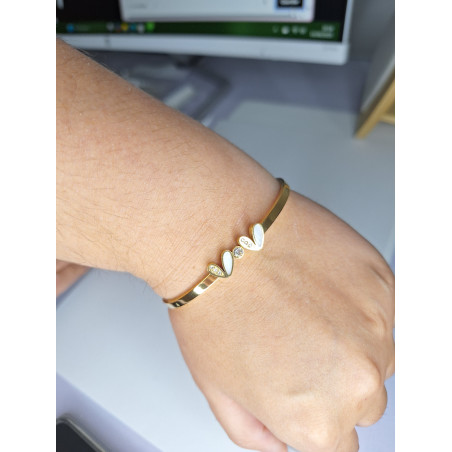 Brazalete Corazones Acero