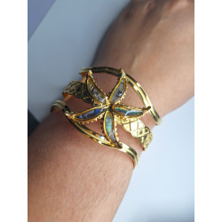 Brazalete Flor Marina Acero