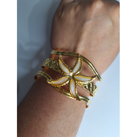 Brazalete Flor Marina 2 Acero