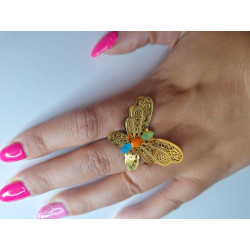 Anillo Mariposa Grande Acero