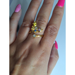 Anillo Mariposa de Colores Acero