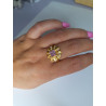 Anillo Flor Grande Acero