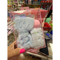 Set de esponja con felpa y muñequera para maquillaje.