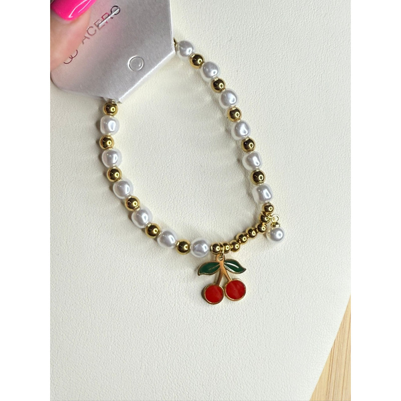 Pulsera Cereza Acero Pulsera Cereza Acero
