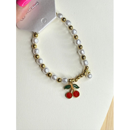 Pulsera Cereza Acero