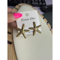 Pendientes estrellas de mar Acero