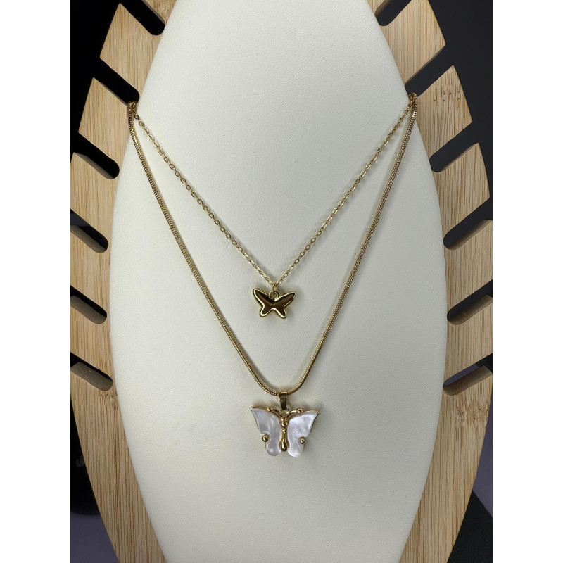 Collar doble mariposa Collar doble mariposa