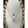 Collar doble mariposa