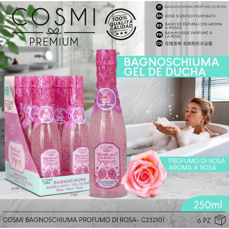 Champan espuma de baño rosa 250 ml