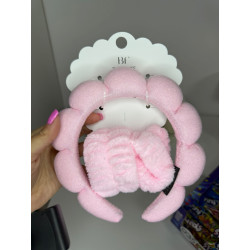 Turbante con muñequeras para maquillar