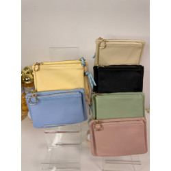 Monedero dos cremallera polipiel