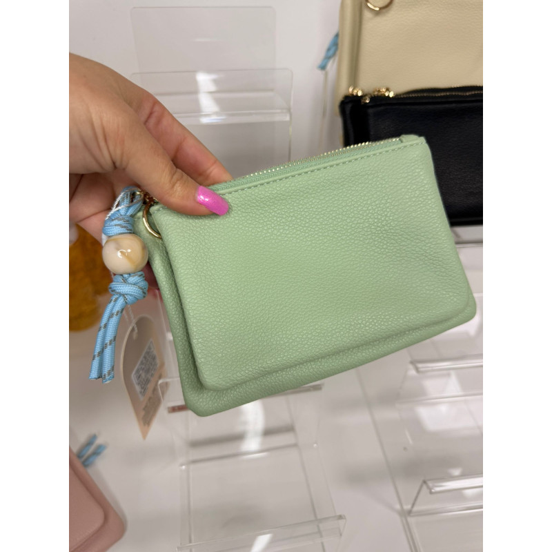 Monedero dos cremallera polipiel