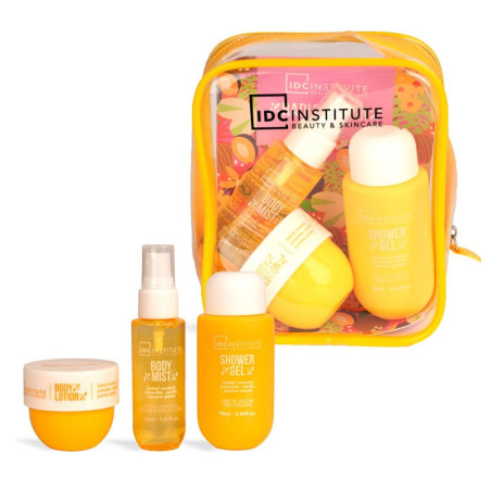 Set viaje trio radiant skin: Bruma corporal, gel y crema idc
