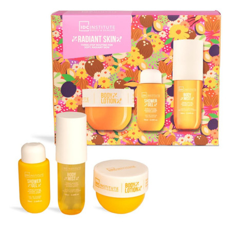 Set trio radiante skin : Bruma corporal, gel y crema idc