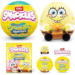 Peluche de 13 cm de Personaje Snackles Bob Esponja de ZURU, Peluche con Accesorio de Snacks