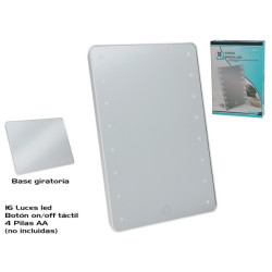 Espejo maquillaje c/16 led hilda 20.5x4.5x28 cm