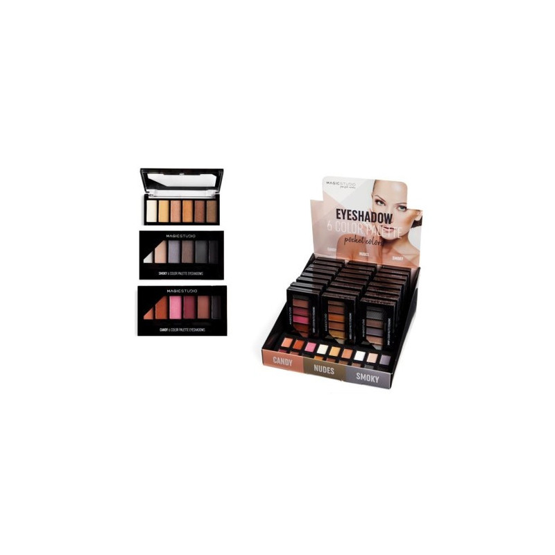 Paleta black nudes 6 sombras de ojos magic studio